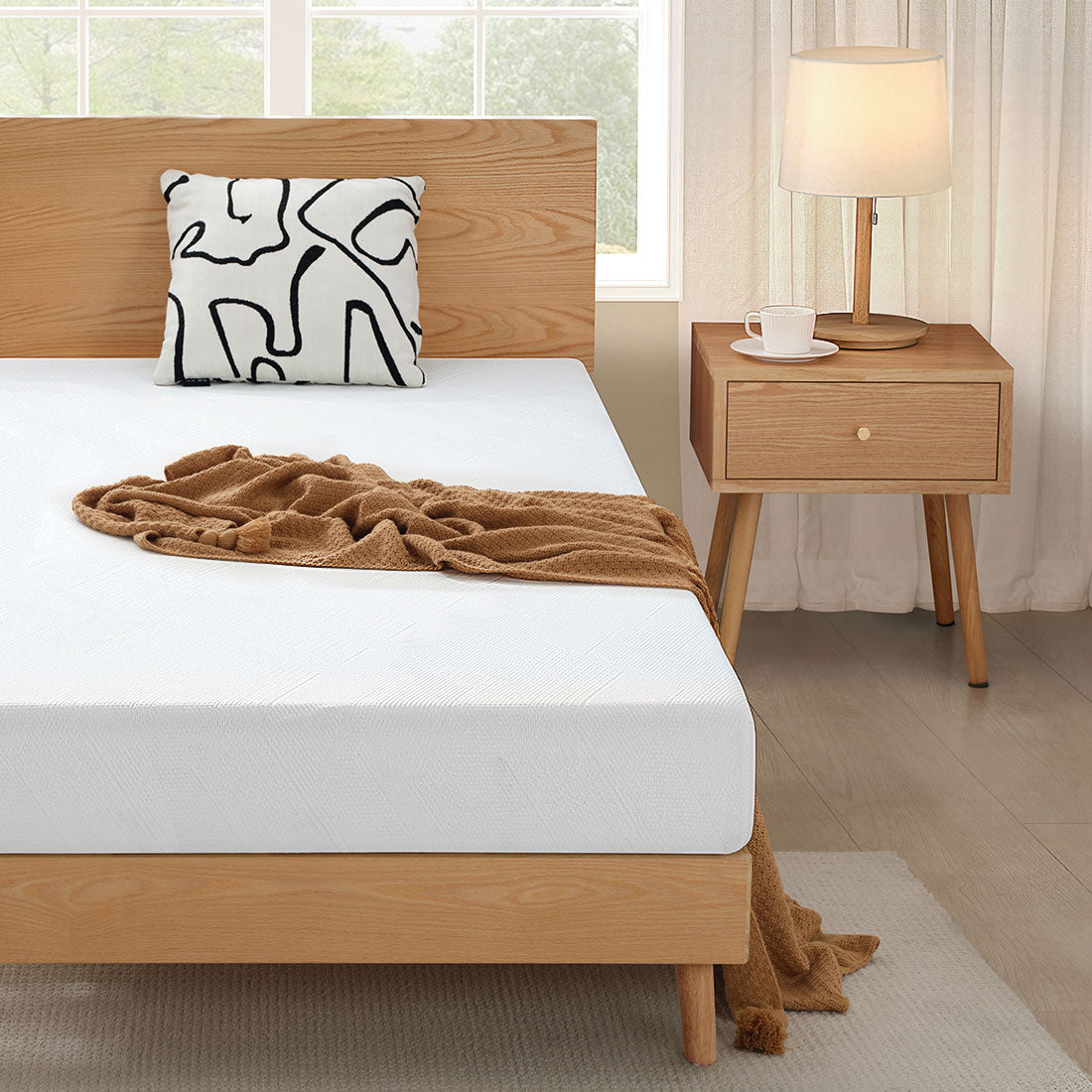 Z-HOM 6 Inch Memory Foam Mattress in a Box,Cooling Sleep Pressure Relief,Medium Firm 078