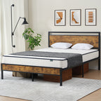 Z-HOM Bed Frame with Wood Headboard