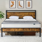 Z-HOM Bed Frame with Wood Headboard