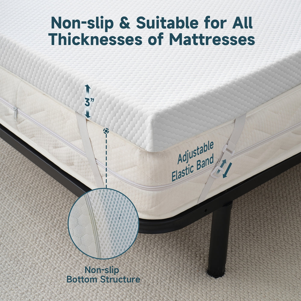 Z-hom 3 Inch Mattress Topper with Cover,Model 006