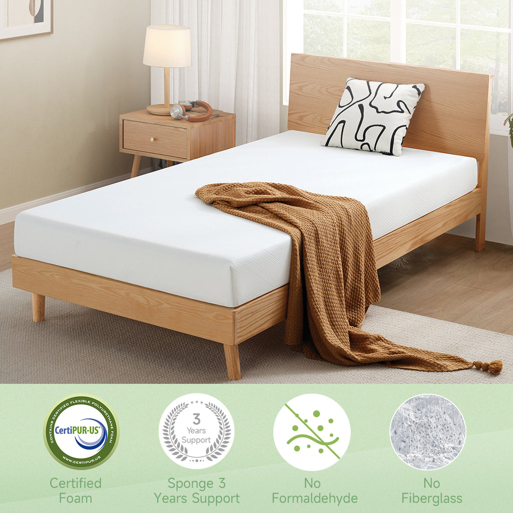 Z-HOM 6 Inch Memory Foam Mattress in a Box,Cooling Sleep Pressure Relief,Medium Firm 078