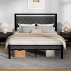 Z-HOM Bed Frame with Upholstered Headboard