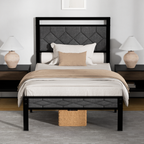 Z-HOM Bed Frame with Upholstered Headboard