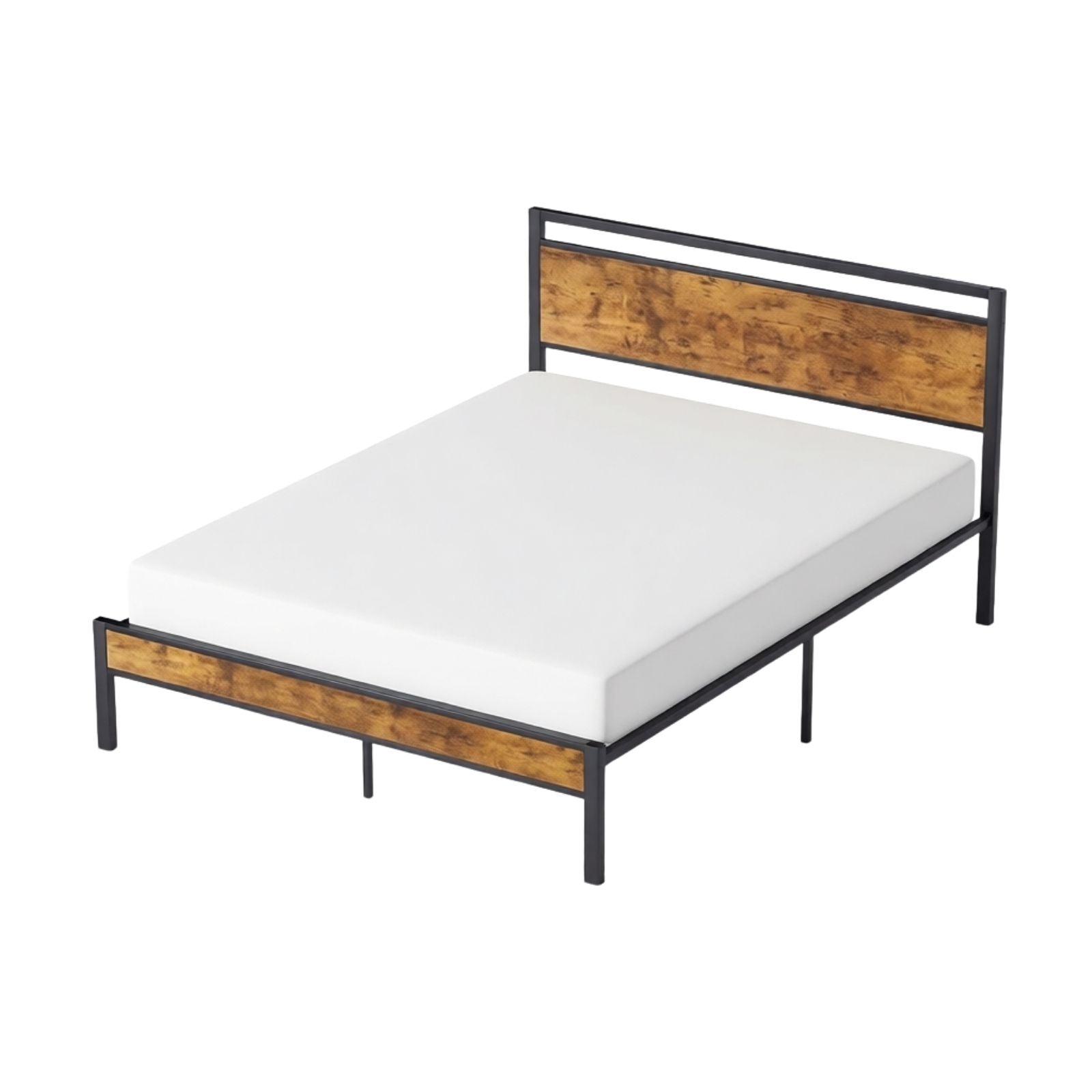 Z-HOM Bed Frame with Wood Headboard