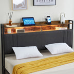 Z-HOM LED Bed Frame with Storage Headboard
