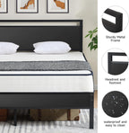 Z-HOM Bed Frame with Wood Headboard