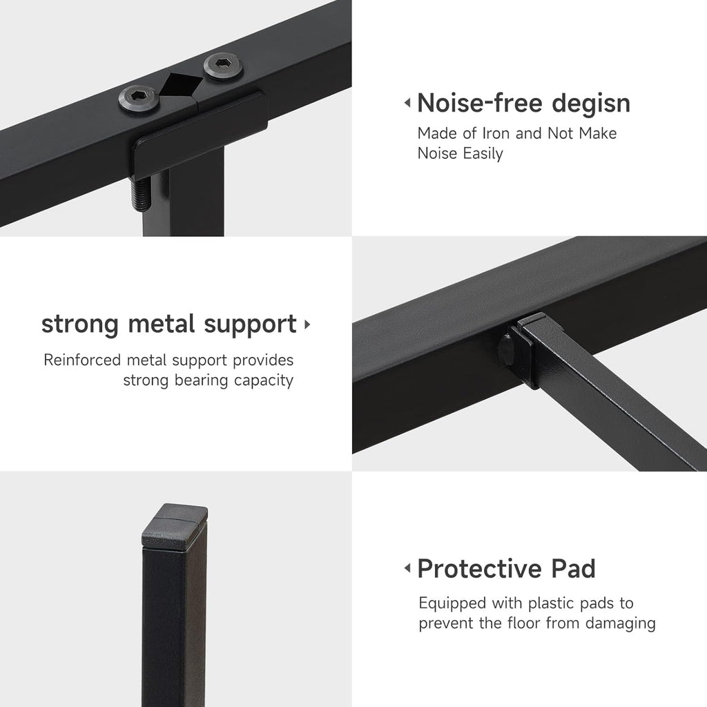 Z-hom Bed Frame with Wood Headboard,Model B022