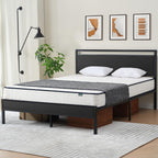 Z-HOM Bed Frame with Wood Headboard