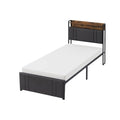 Z-HOM LED Bed Frame with Storage Headboard