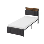 Z-HOM LED Bed Frame with Storage Headboard