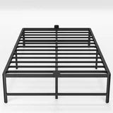 Z-HOM Twin Size Metal Platform Bed Frame with 14'' Large Under Bed Storage Space, Easy Assembly, Black