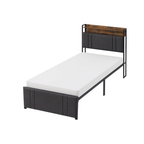 Z-HOM LED Bed Frame with Storage Headboard