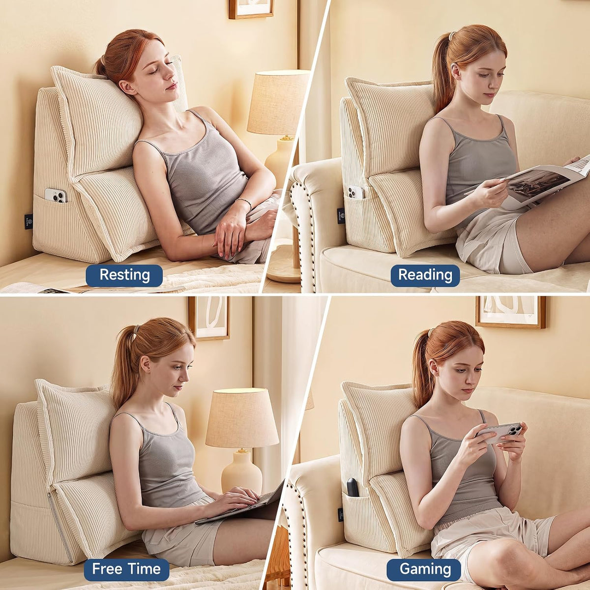 Z-HOM Wedge Backrest Pillow