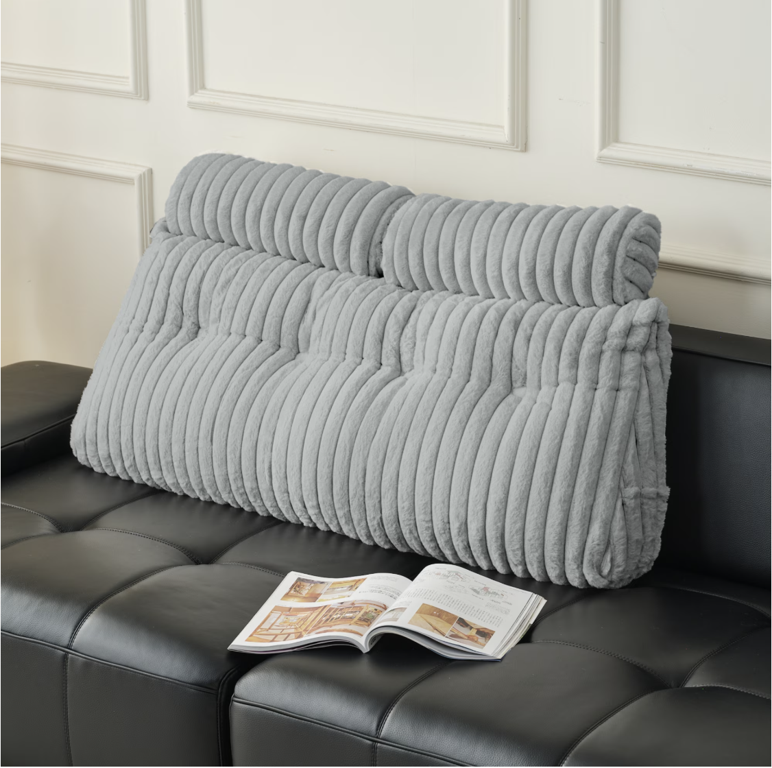 Z-HOM Faux Fur Sofa Backrest Pillow