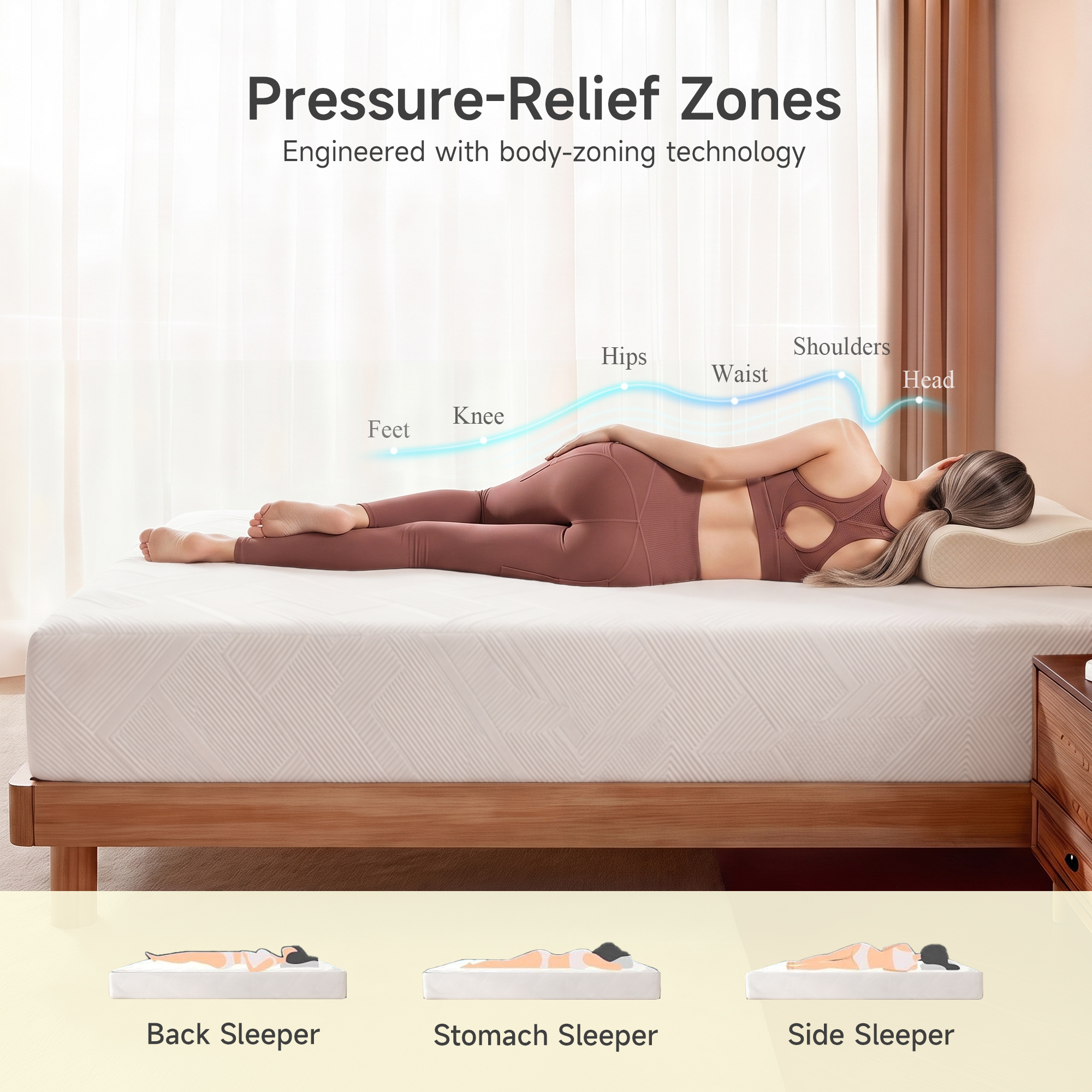 Z-HOM 6" Gel Memory Foam Mattress