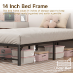 Z-HOM Adjustable 14" Metal Platform Bed