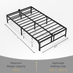 Z-HOM Adjustable 14" Metal Platform Bed