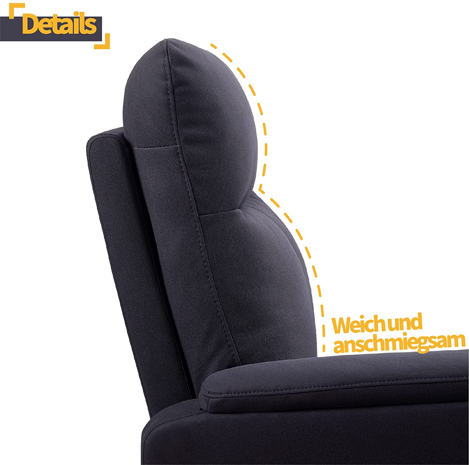 RC-006A ES727 HBP Electric Recliner Chair, Ergonomic Design for Watching TV, Working and Sleeping